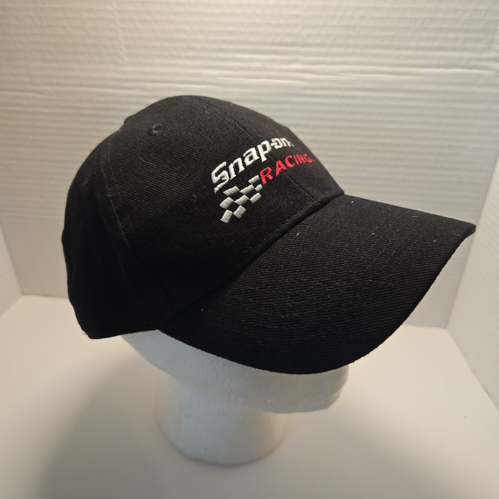 Snap On Tools Racing Adjustable Ballcap Black Embroidered Cotton Trucker Hat
